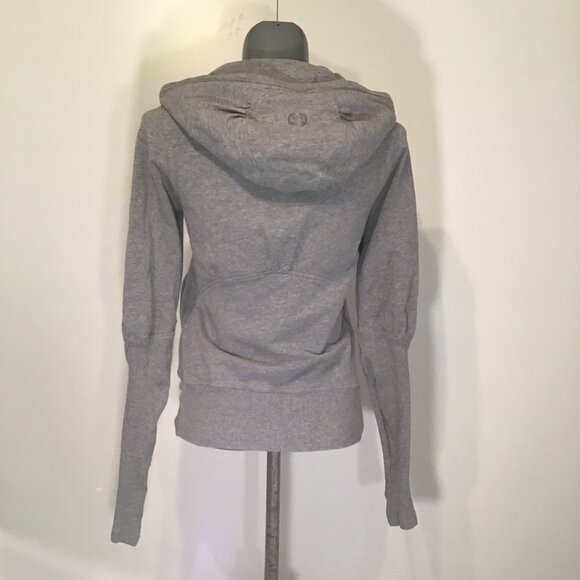 Lululemon Fun Time Hooded Jacket Gray with Neon Trim  Size 4 - Picture 7 of 14